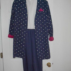 Just In Thyme Ltd, Reto Polka Dot Jacket with Dress and Matching Belt